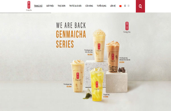 website bán trà sữa gong cha